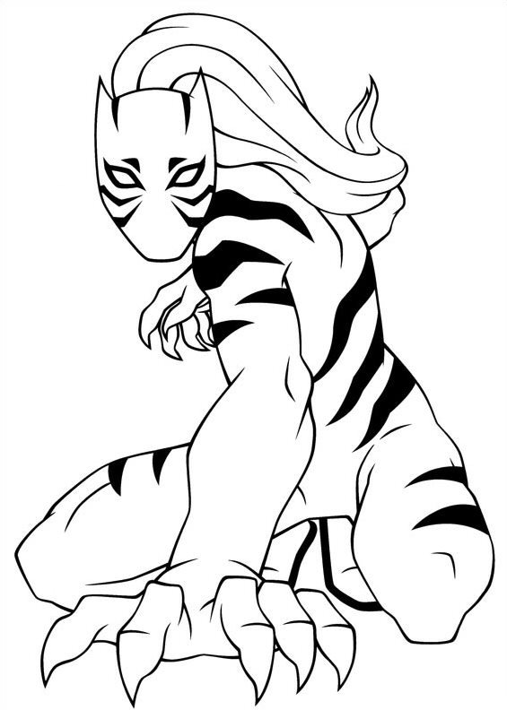 Kids-n-fun.com | Coloring page Ultimate Spider man white tiger